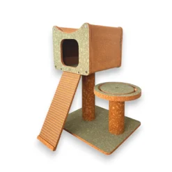Estructura De Escalada Para Gatos Faro, Diseño Natural, De Corcho Y Superficie Antideslizante Althea Living 67x81x70cm
