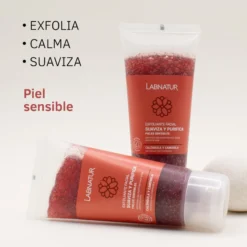 Exfoliante Facial de Caléndula y Camomila Labnatur 100 ml | Gránulos de Coco | Limpieza Suave | Piel Sensible | Vegano