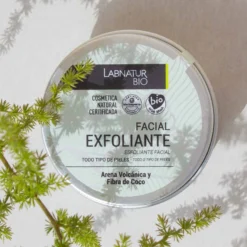 Exfoliante Facial Labnatur Bio 100 ml | Arena Volcánica y Fibra de Coco | Aloe Vera y Pepino | Vegano