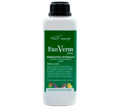 ExoVerm 250ml – Complemento nutricional líquido para canarios, loros y periquitos–Apoyo digestivo y bienestar intestinal
