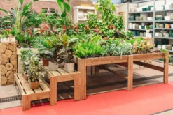 Expositor Escalera De Madera Podium Hortalia