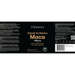 Extracto de raíz de Maca 4000 mg, altamente concentrado 10:1 Zenement, 120 comprimidos
