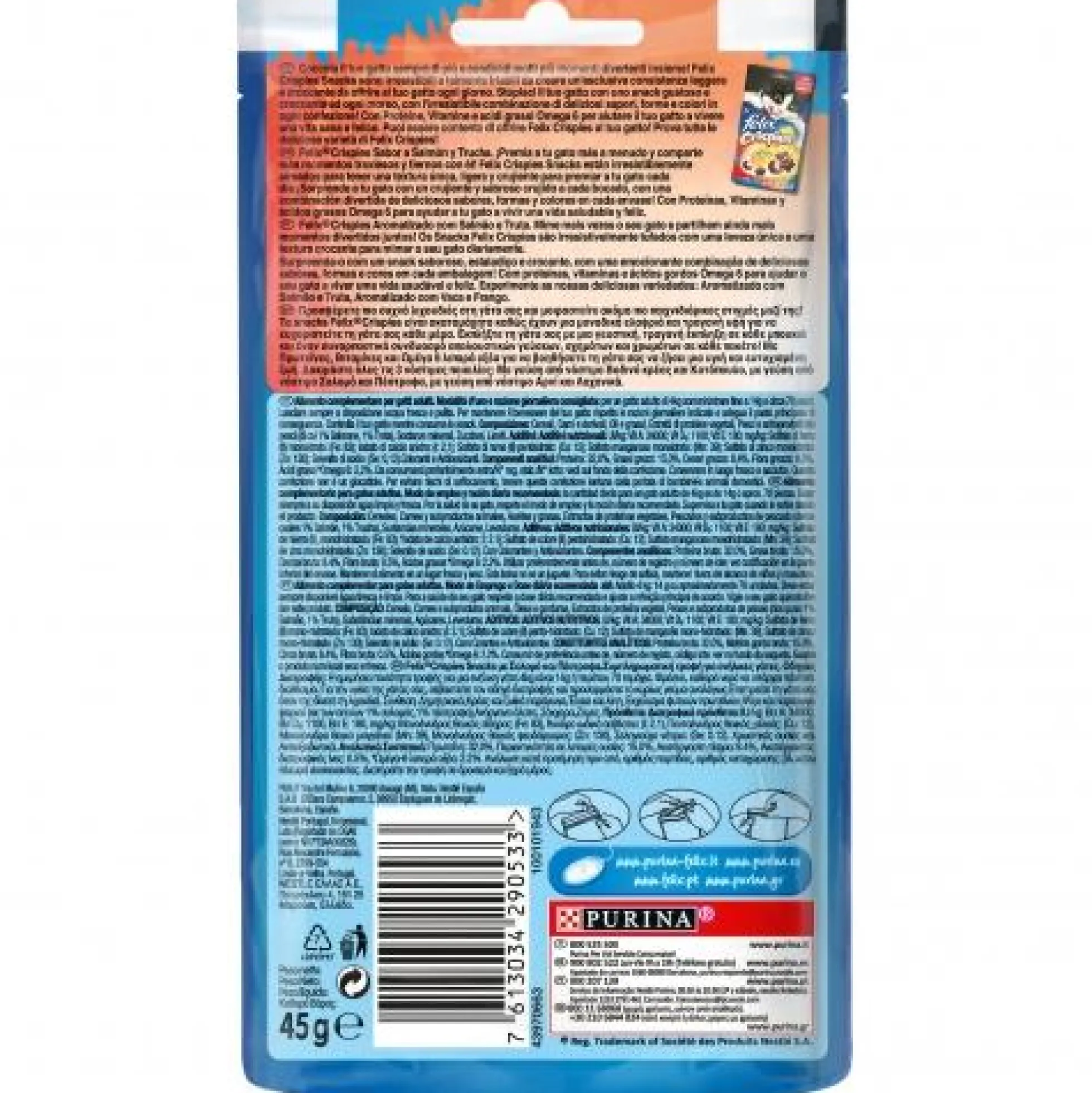 FELIX Crispies Salmón y Trucha 45g