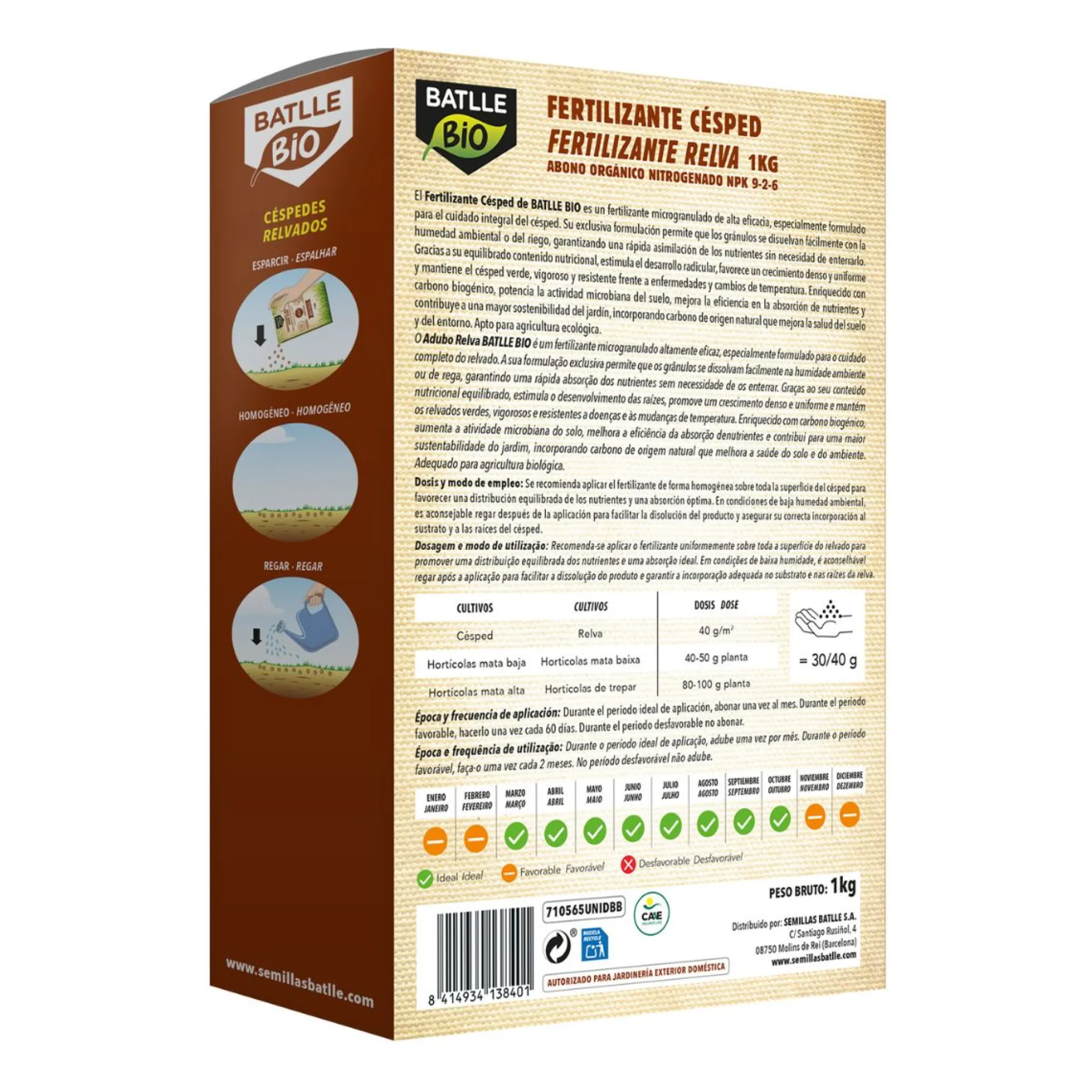 Fertilizante BIO para Cesped Batlle 1 Kg