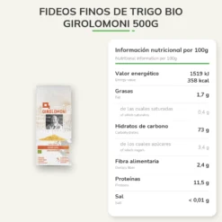 Fideos finos de trigo bio Girolomoni 500g