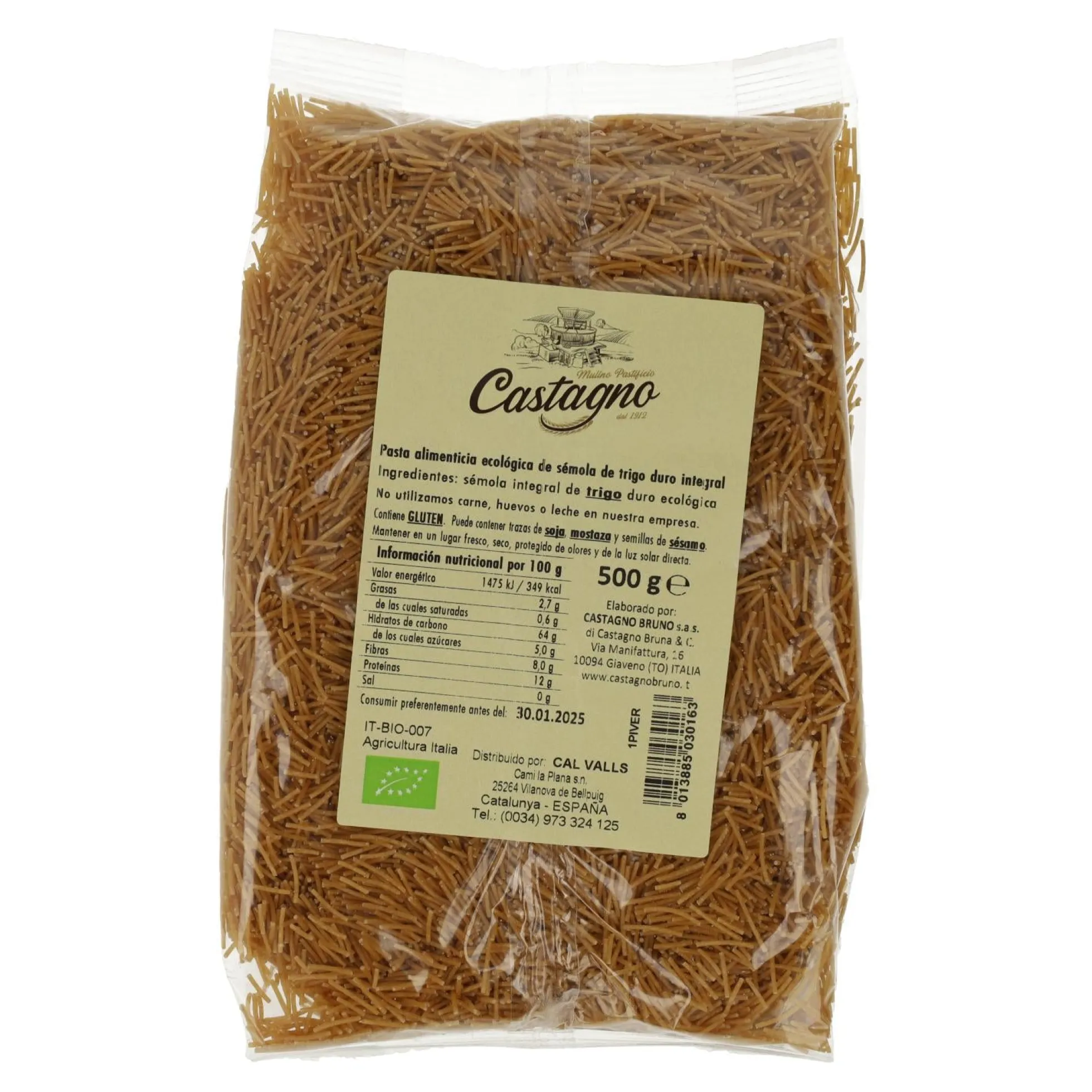 Fideos Trigo Integral ECO Castagno 500 g