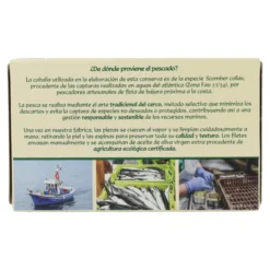 Filetes caballa en aceite de oliva ecológico en Lata Pan do Mar 120g