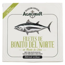 Filetes de Lomo Bonito del Norte en Aceite de Oliva Costera del Cantábrico en Lata AGROMAR 550 g (350 g escurrido)