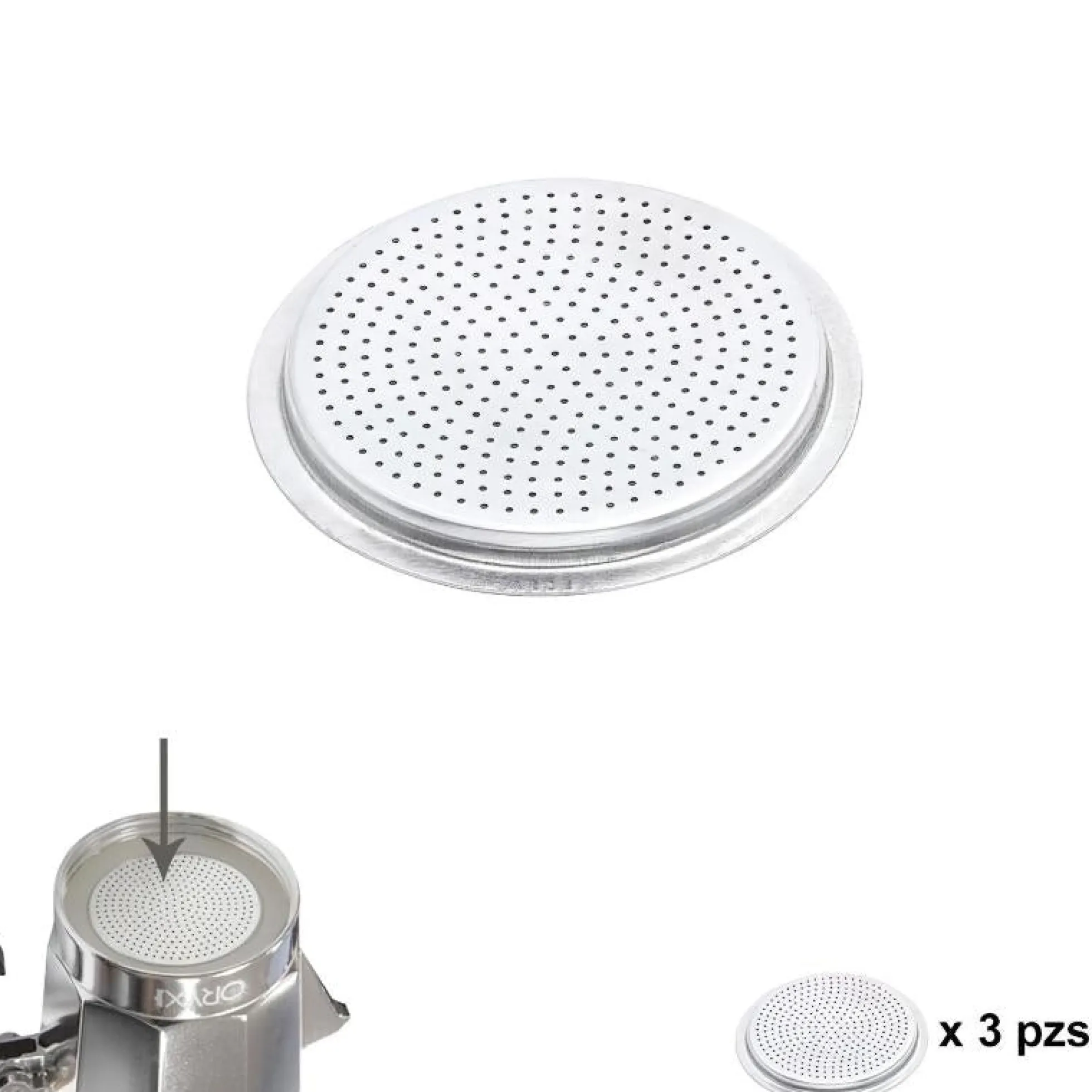 Filtro Cafetera Aluminio Classic / Inducción 9 Tazas (3 Unidades)