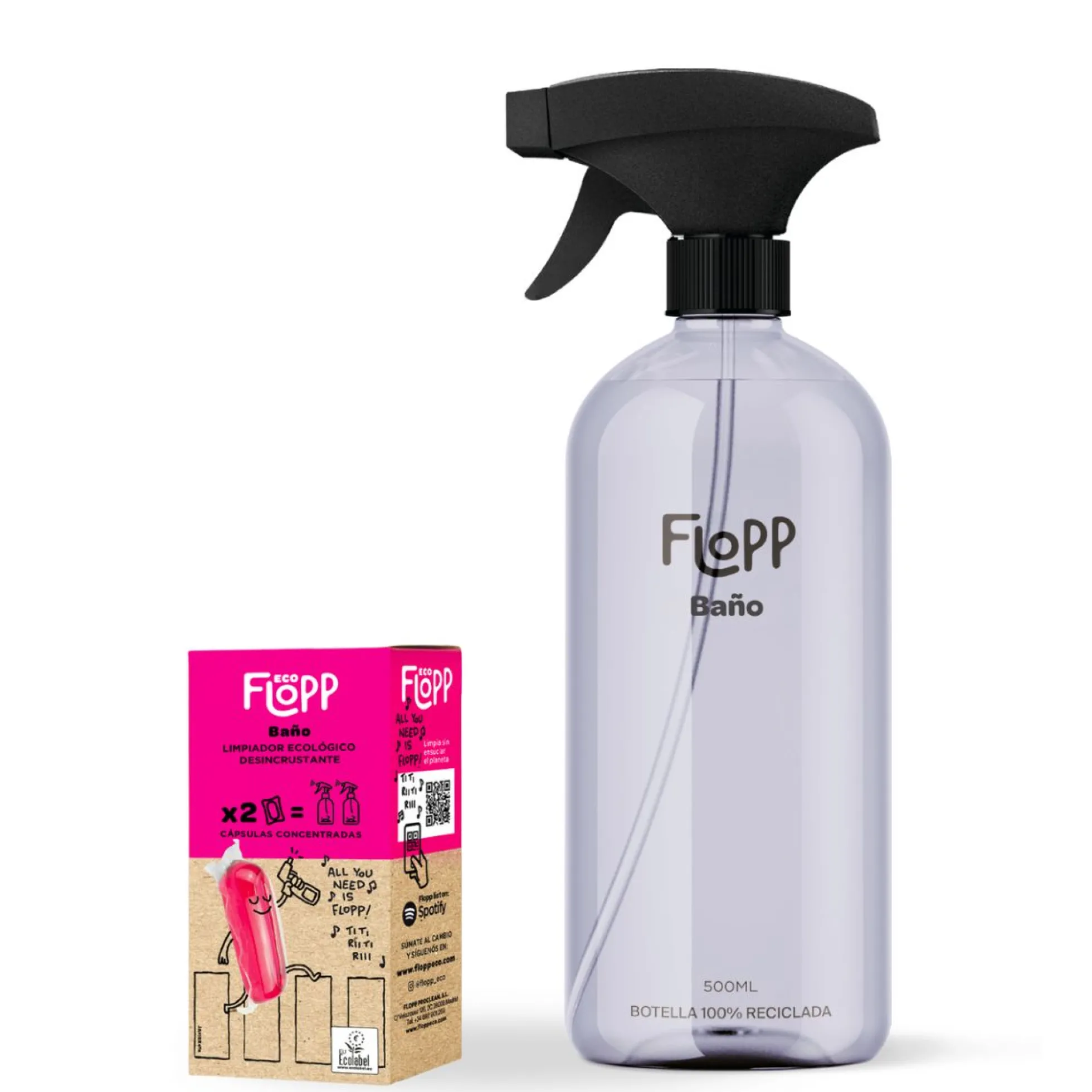 FLOPP ECO Baños Botella 500ml + Refill