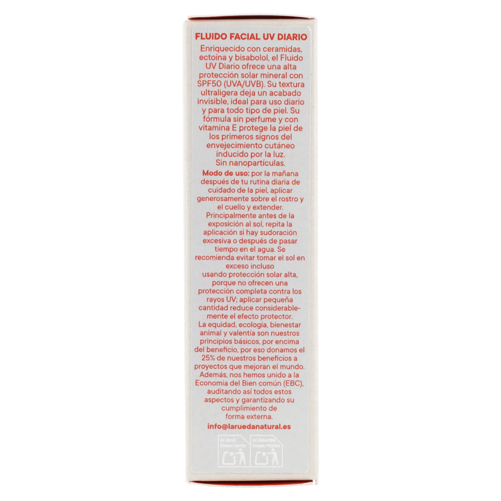 Fluido facial de uso diario UV SPF50 I+M 30 ml