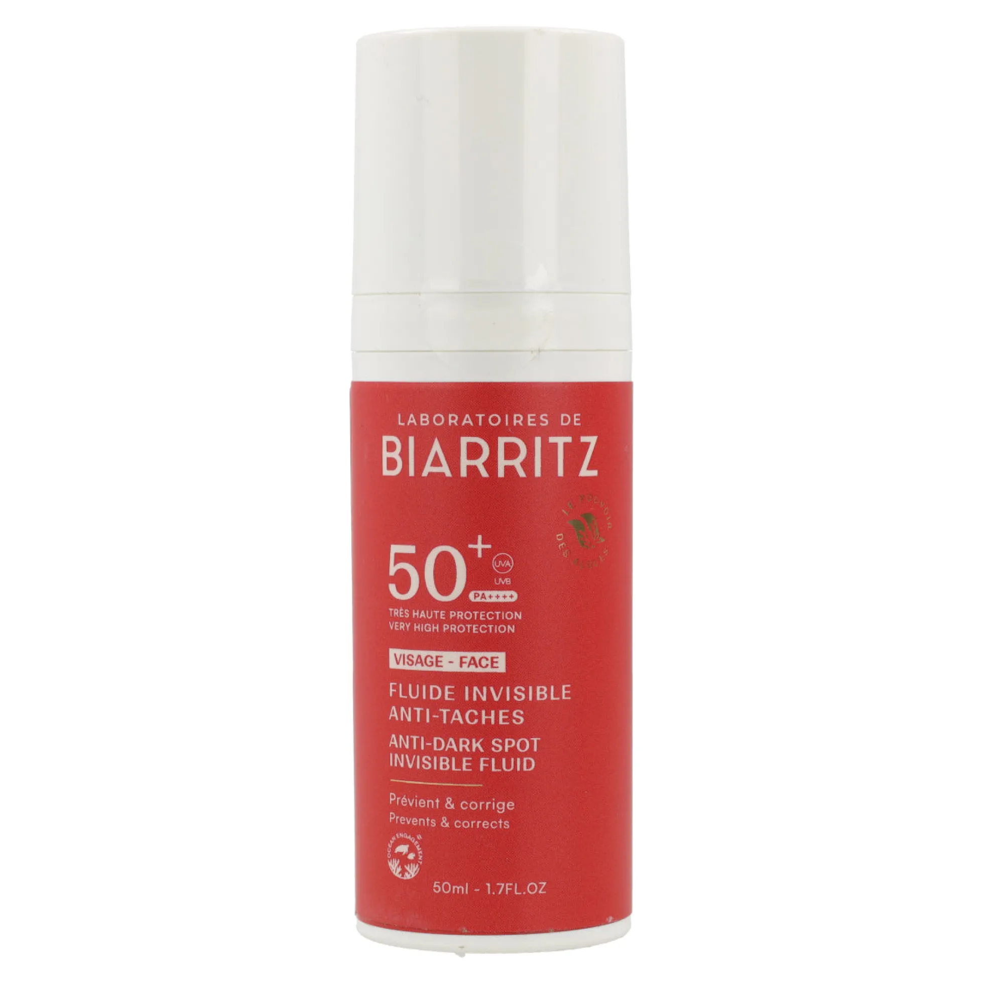 Fluido facial sensorial antimanchas spf50+ Lab Biarritz 50 ml