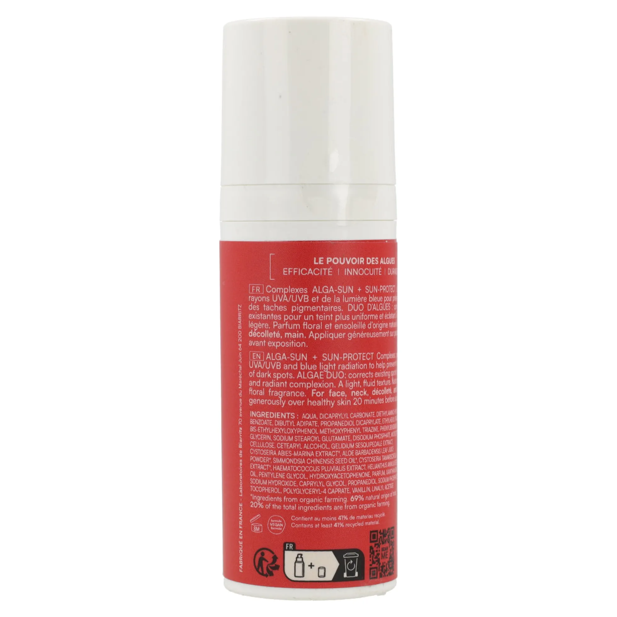Fluido facial sensorial antimanchas spf50+ Lab Biarritz 50 ml