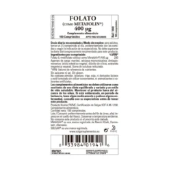 Folato (Metafolin) 50 comprimidos