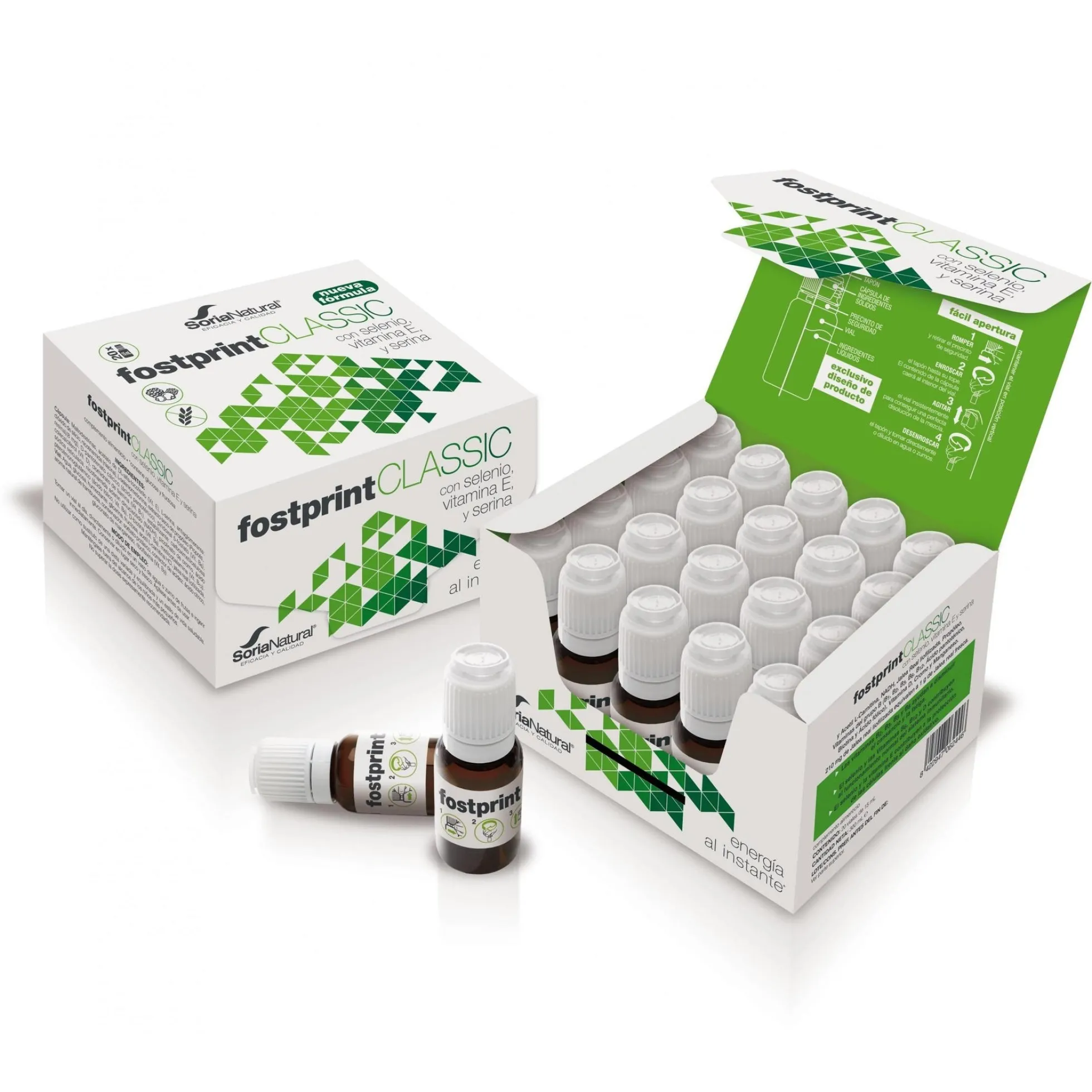 Fost Print Classic Soria Natural 20 viales con 15 ml cada uno.