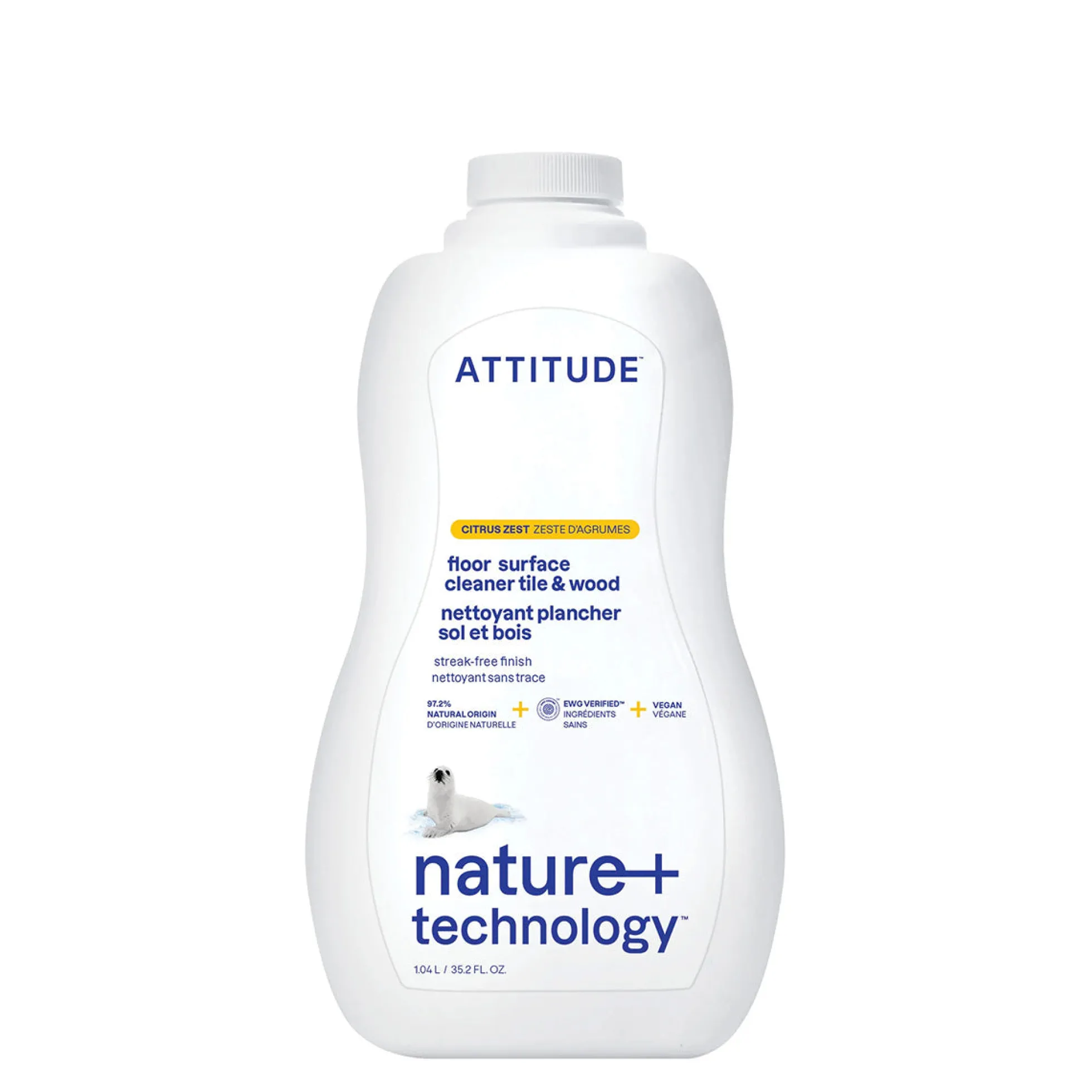 Fregasuelos cítrico para Parquet y Gres Attitude 1 L