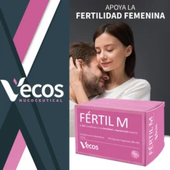 Fértil M Vecos 45+45 Cápsulas | Fertilidad Femenina, Preconcepción Y Regulador Hormonal | Inositol Y Folato