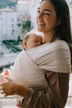 Fular Elástico Portabebé Bambú, Boba Wrap Serenity. Organic Stone
