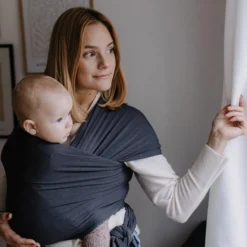 Fular Elástico Portabebé Bambú, Boba Wrap Serenity. Charcoal
