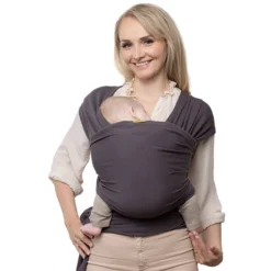 Fular Elástico Portabebé Bambú, Boba Wrap Serenity. Charcoal