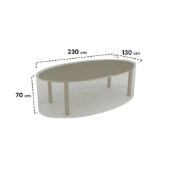 Funda Protectora Mesa Ovalada 230x130x70 Cm Nortene
