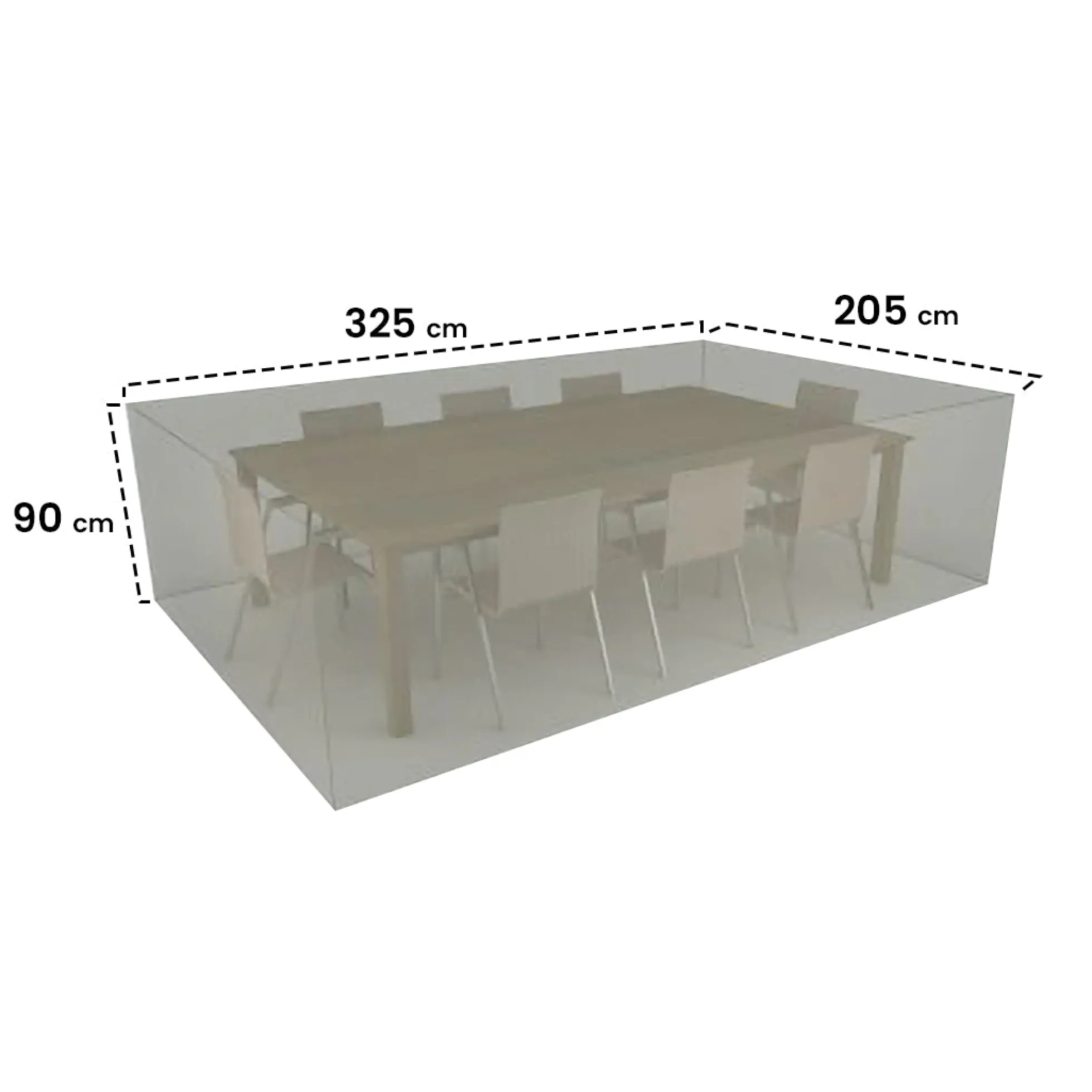 Funda Protectora Mesa Rectangular 325x205x90 Cm Nortene