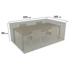 Funda Protectora Mesa Rectangular Y 4 Sillas 225x145x90 Cm Nortene