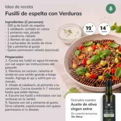Fusilli de espelta integral ECO Planeta Huerto 500gr