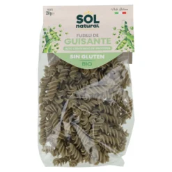 Fusilli de Guisante sin gluten Bio Sol Natural 250 g