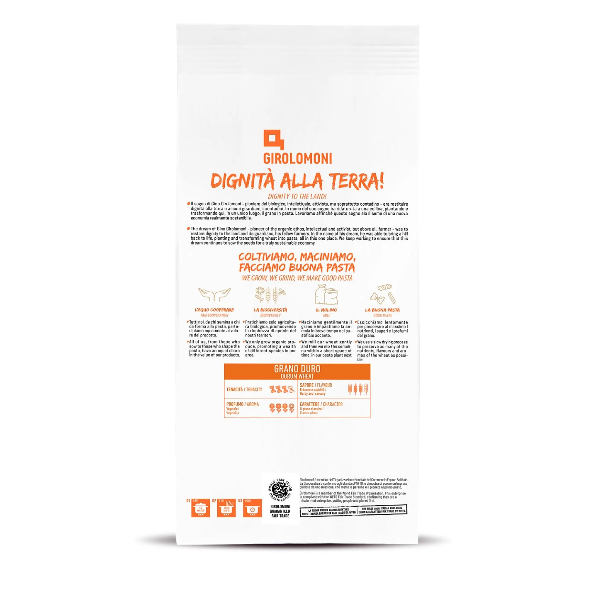 Fusilli tricolor de trigo bio Girolomoni 500g