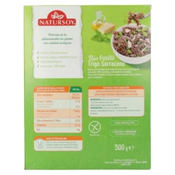 Fusilli Trigo Sarraceno Sin gluten, 500 g. Natursoy