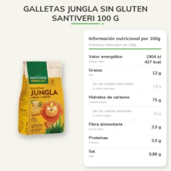 Galletas Infantiles Jungla sin gluten Santiveri 100 g