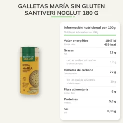 Galletas María sin gluten Santiveri Noglut 180 g