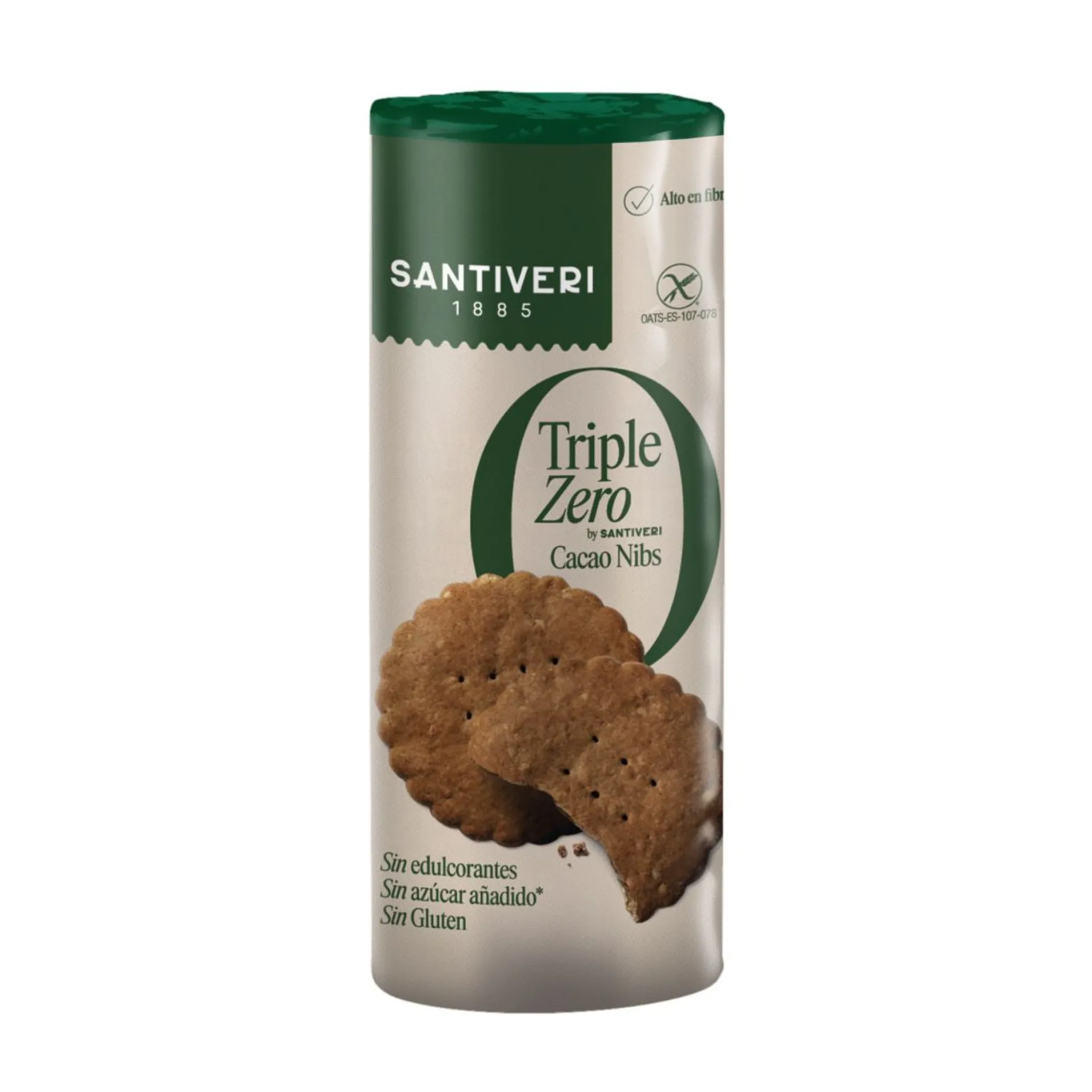 Galletas nibs cacao triple zero Santiveri