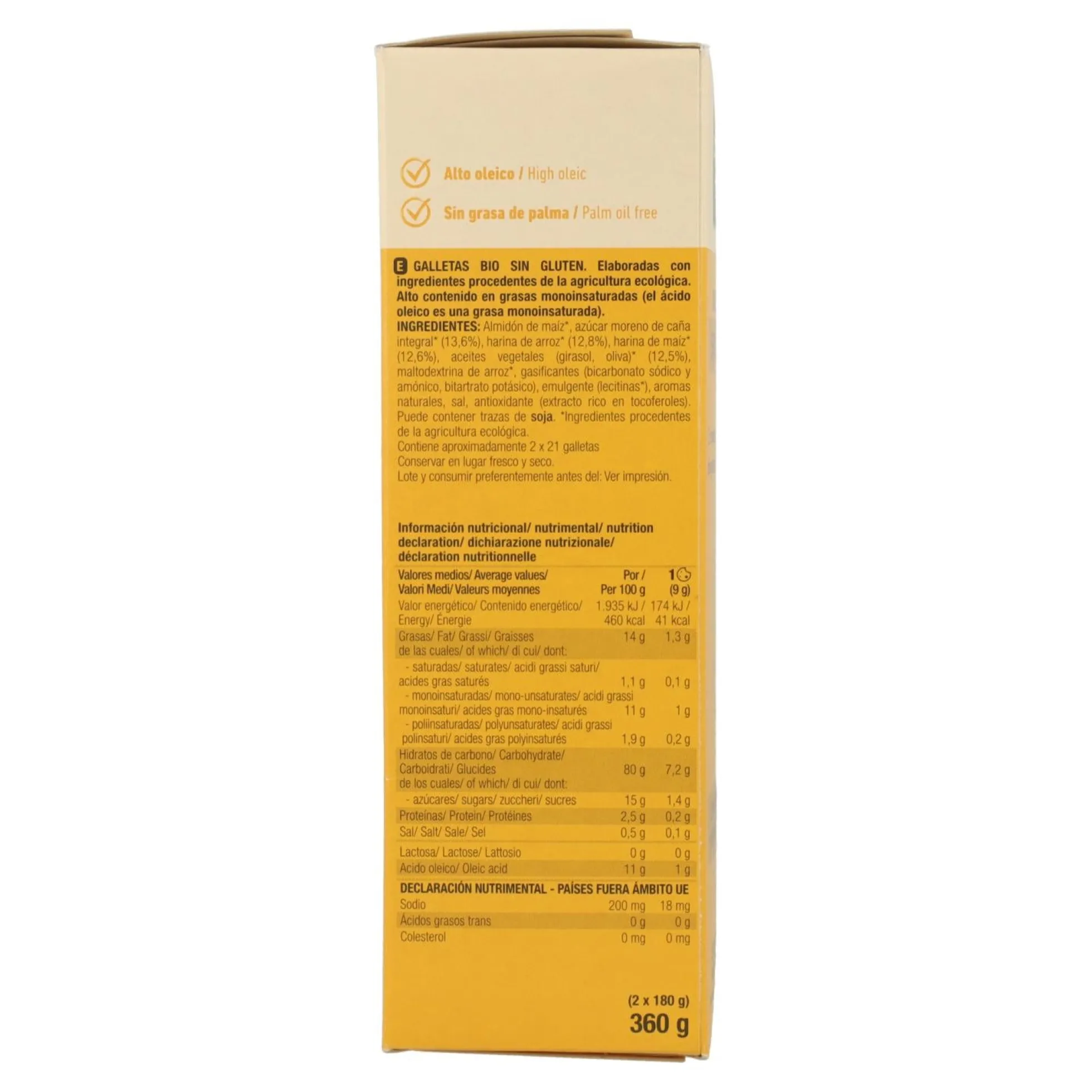 Galletas Sin Gluten Bio 2P Santiveri 360 g