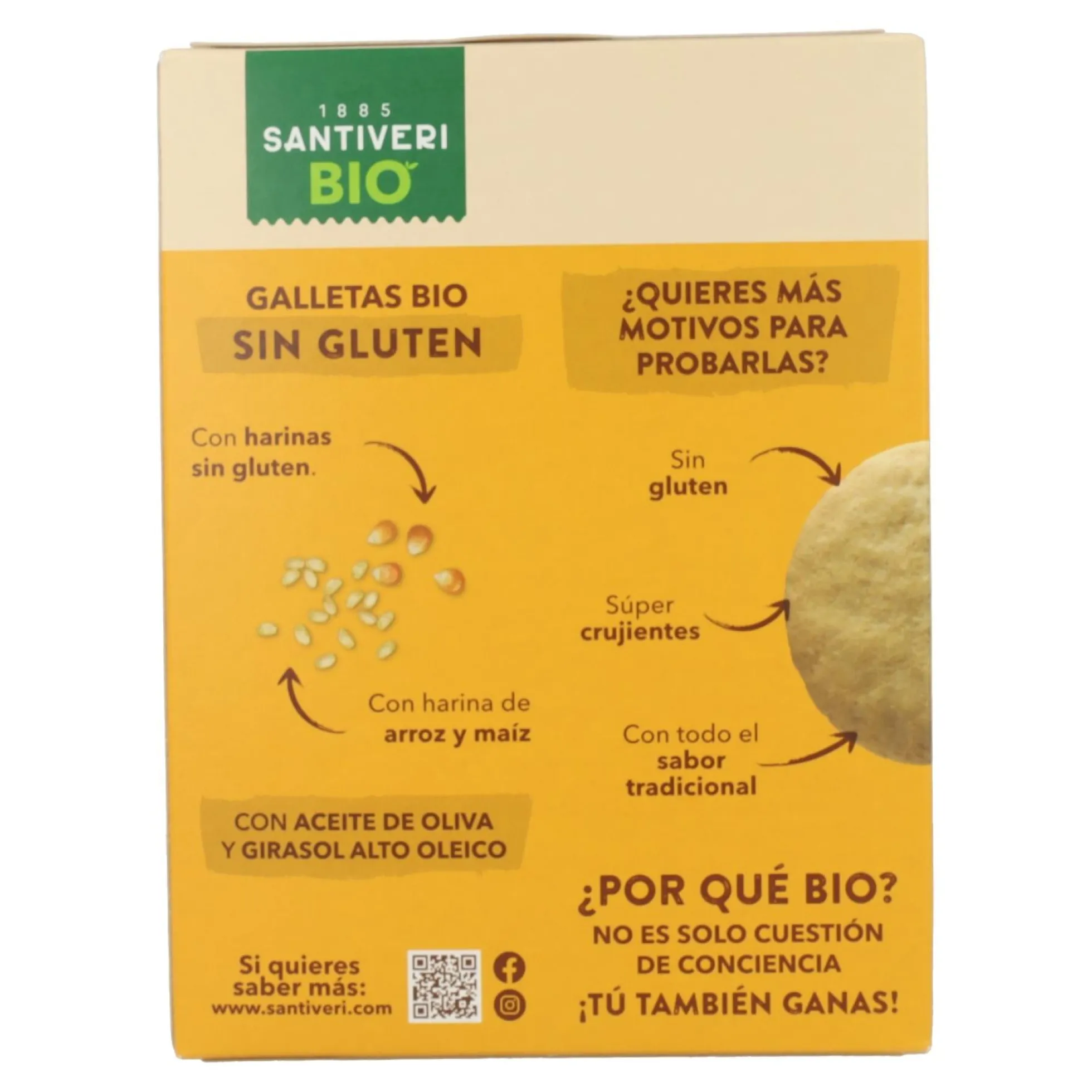 Galletas Sin Gluten Bio 2P Santiveri 360 g