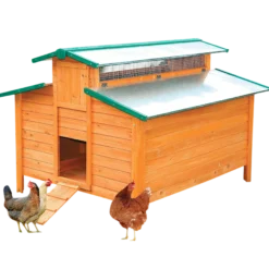 Gallinero Grande Para Exterior - Capacidad Para 8-12 Gallinas - Gallinero Calgary De Madera Con Cuatro Ponederos