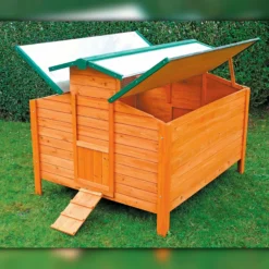 Gallinero Grande Para Exterior - Capacidad Para 8-12 Gallinas - Gallinero Calgary De Madera Con Cuatro Ponederos