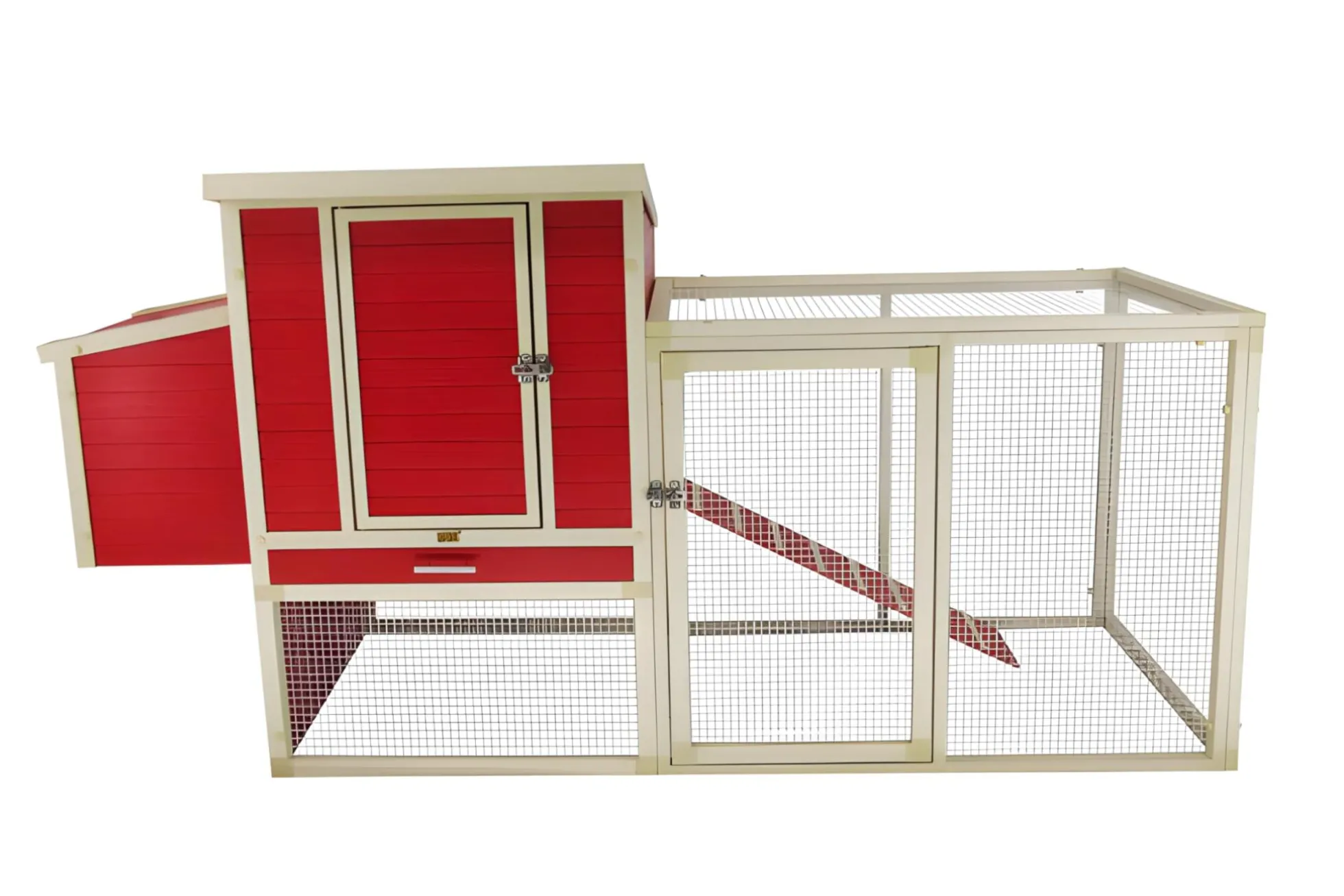 Gallinero Sonora Con Parque Para Exterior Capacidad 4-5 Aves - Ecoflex Material Sostenible Y Duradero. Fácil Montaje