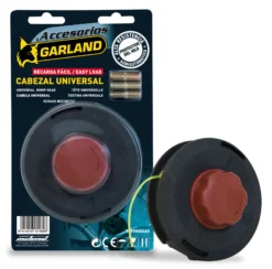 Garland - 7199000460 Cabezal Desbrozadora De 2 Hilos Semiautomático De Recarga Facil Y Con Refuerzo Para Evitar El Corte Del Hilo Por Cizalla