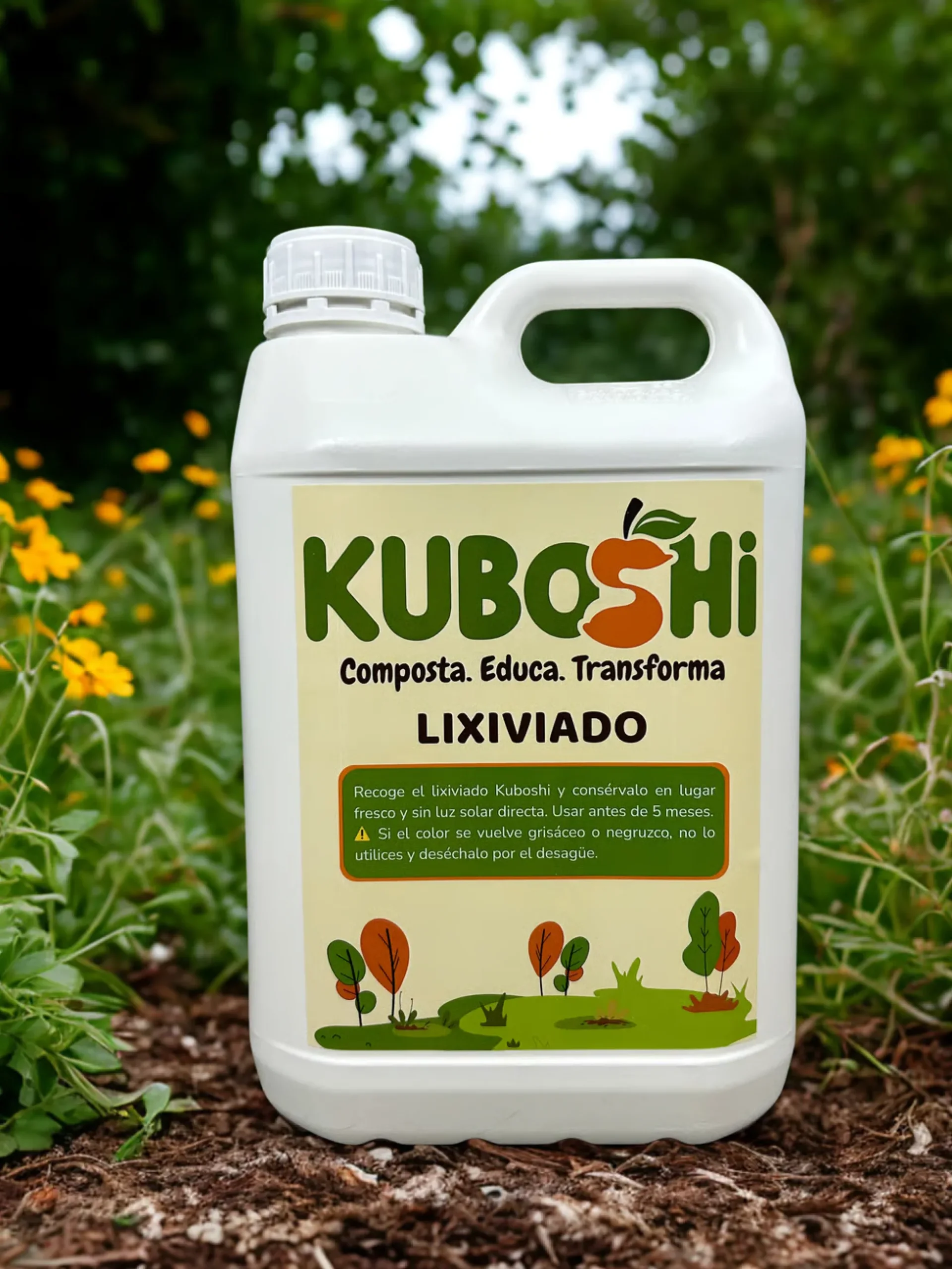 Garrafa De 5 L Con Tapón Desgasificador Para Lixiviado Kuboshi