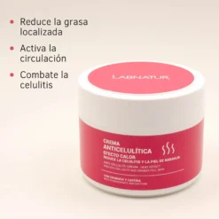 Gel-Crema Anticelulítico Efecto Calor Labnatur 300 ml | Firmeza, Tonificación y Piel de Naranja | Vegano