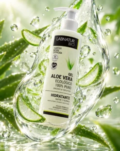 Gel de Aloe Vera Ecológico 100 % Puro Labnatur Bio 250 ml | Hidrata, Calma y Refresca | Rostro y Cuerpo | Vegano