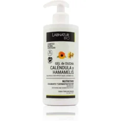 Gel de Ducha Caléndula y Hamamelis Labnatur Bio 450 ml | Piel Sensible | Calmante y Dermoprotector | Vegano