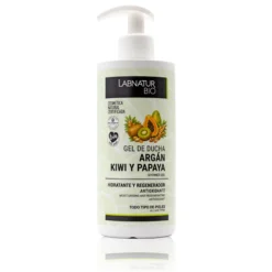 Gel de Ducha de Argán, Kiwi y Papaya Labnatur Bio 450 ml | Hidratante, Nutritivo y Antioxidante | Vegano