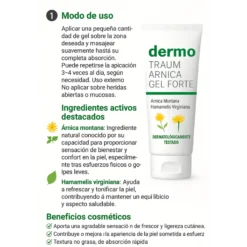 Gel De Árnica Forte 75 Ml – Arnica Montana + Hamamelis – Gel Para Golpes, Dolor Muscular, Contusiones
