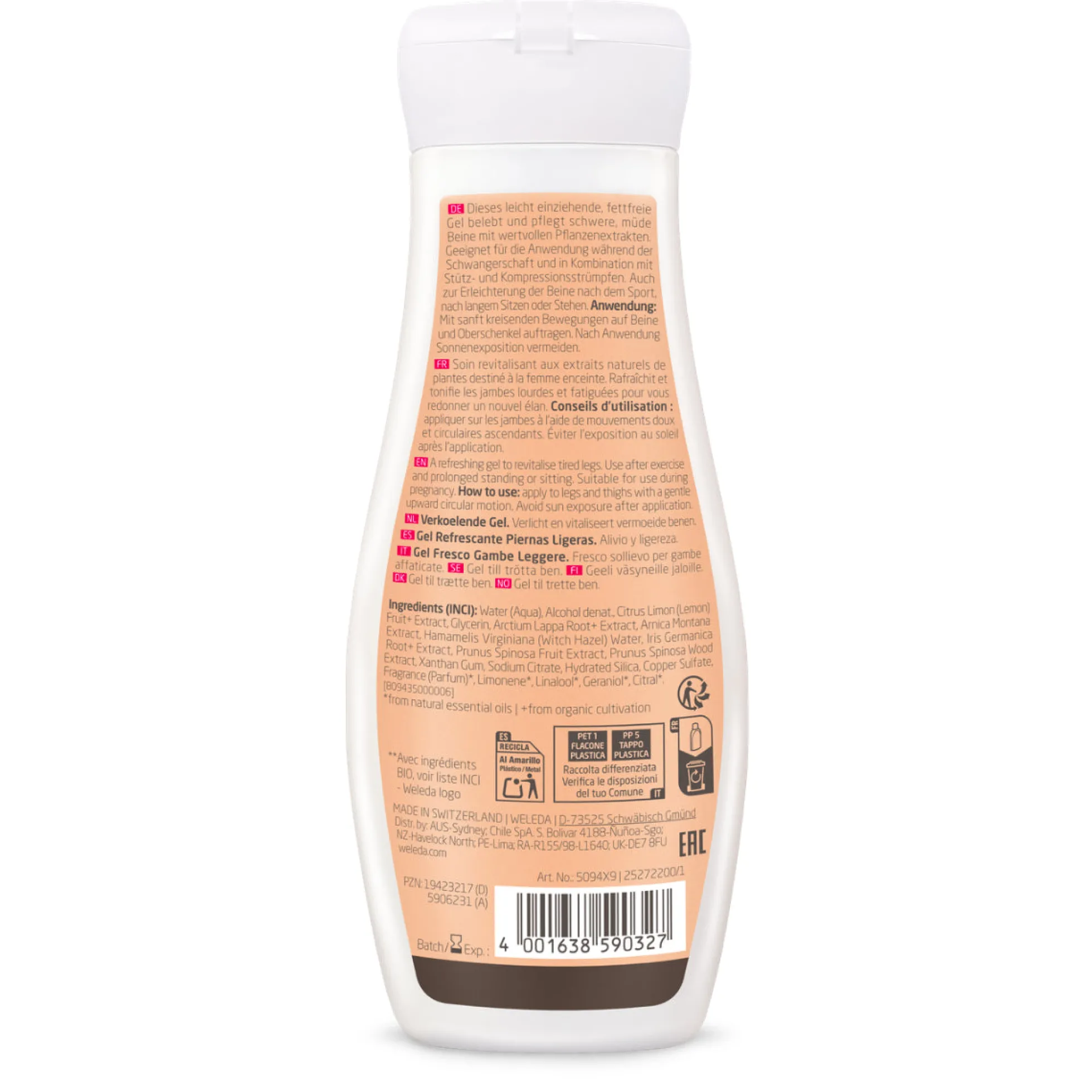 Gel Piernas Ligeras Weleda 200ml