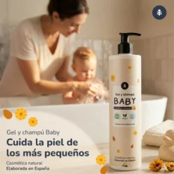 Gel y champú infantil Caléndula y Almendra Planeta Huerto 500 ml