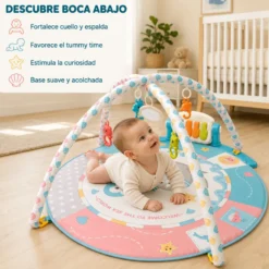 Gimnasio Bebé Con Piano Musical, Manta De Actividades Infantil,estimulación Temprana, Piano Para Pies Bathby