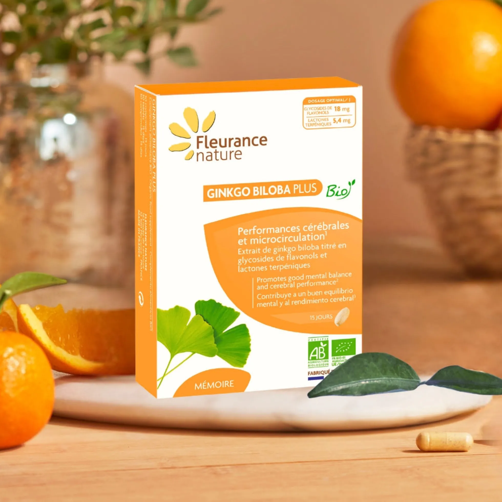 Ginkgo Biloba Plus Eco Fleurance Nature 30 Comprimidos